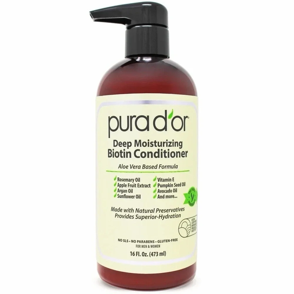 Pura d'or Anti-Thinning Advanced Therapy Biotin Conditioner 16 oz - New Sealed